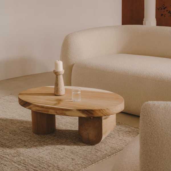 TABLE BASSE MOSI EN BOIS DE MUNGUR 90 X 60 CM