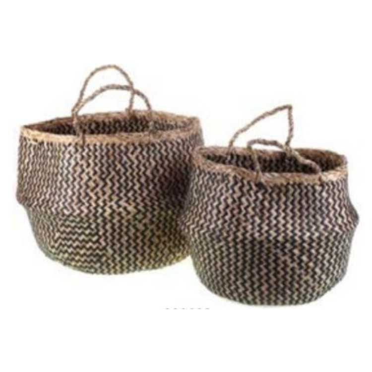 ENSEMBLE DE 2 PANIERS COMBINES SEAGRAS  35 X 32 CM