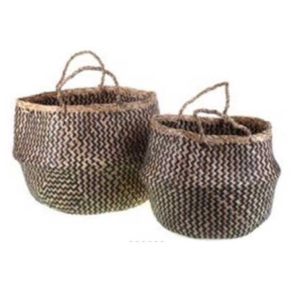 ENSEMBLE DE 2 PANIERS COMBINES SEAGRAS  35 X 32 CM