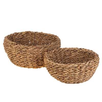 SET 2 PANIERS EN HERBE DE MER 29 X13 CM