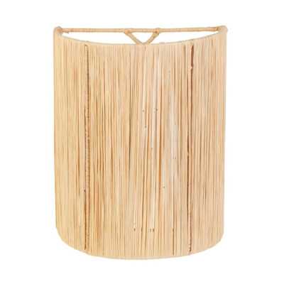 ABAT-JOUR MURAL RAPHIA NATUREL 25 X 13 X 31 CM