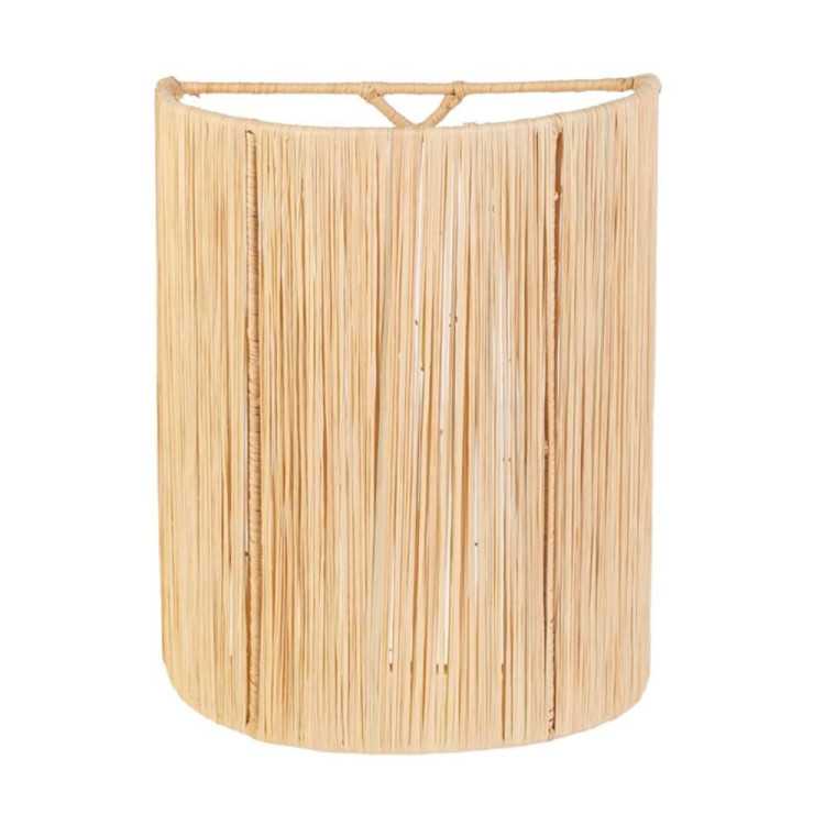 ABAT-JOUR MURAL RAPHIA NATUREL 25 X 13 X 31 CM
