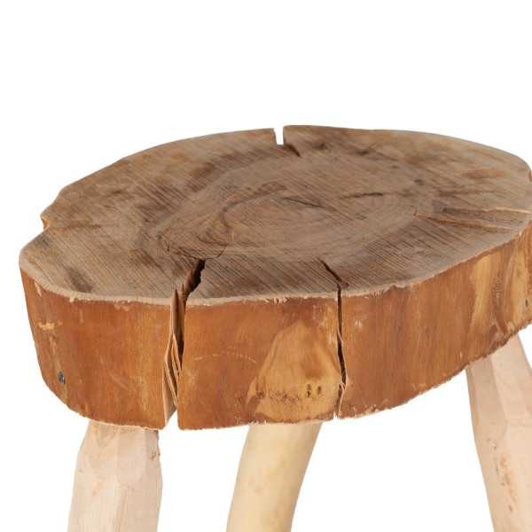 TABOURET ROND EN BOIS 24 X 25 X 24 CM