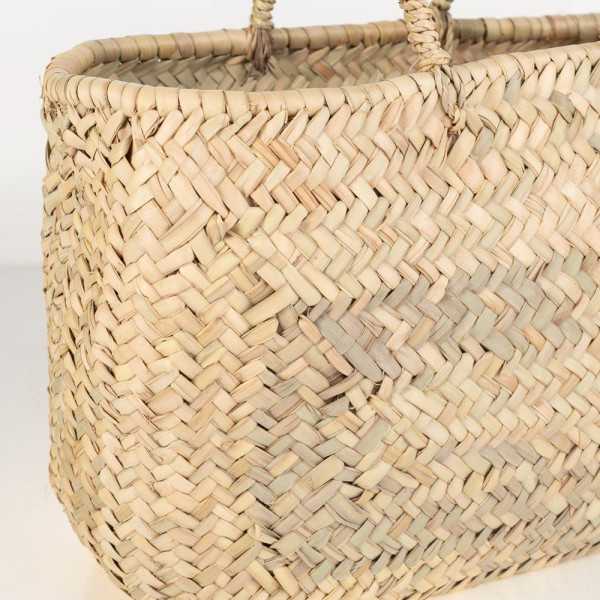 CABAS TRESSE PALMIER AVEC ANSES 37 X 16 X 25 CM