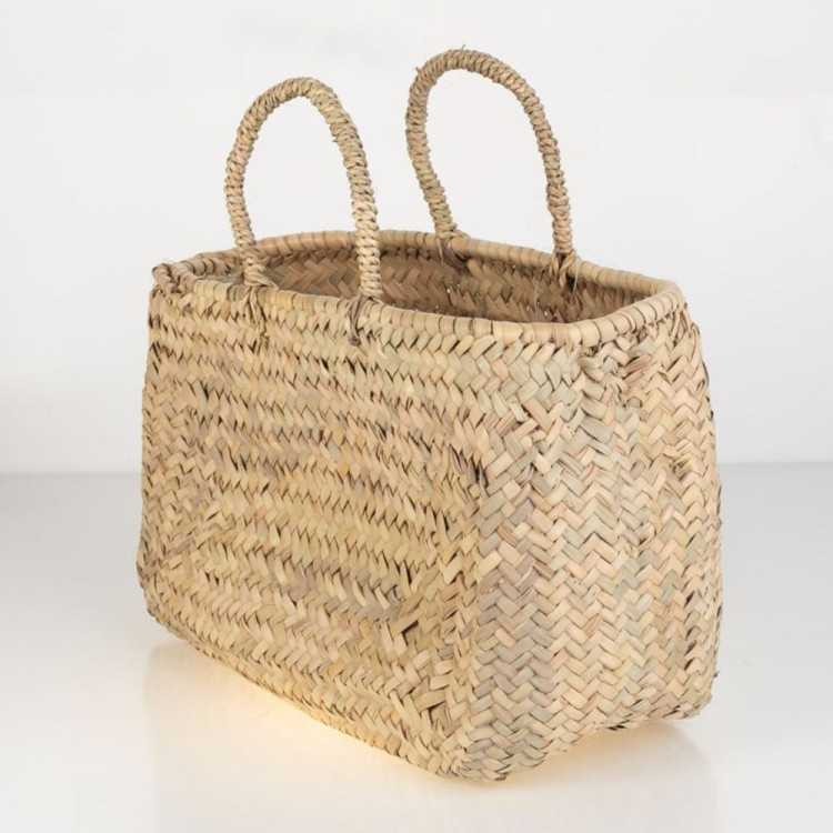 CABAS TRESSE PALMIER AVEC ANSES 37 X 16 X 25 CM