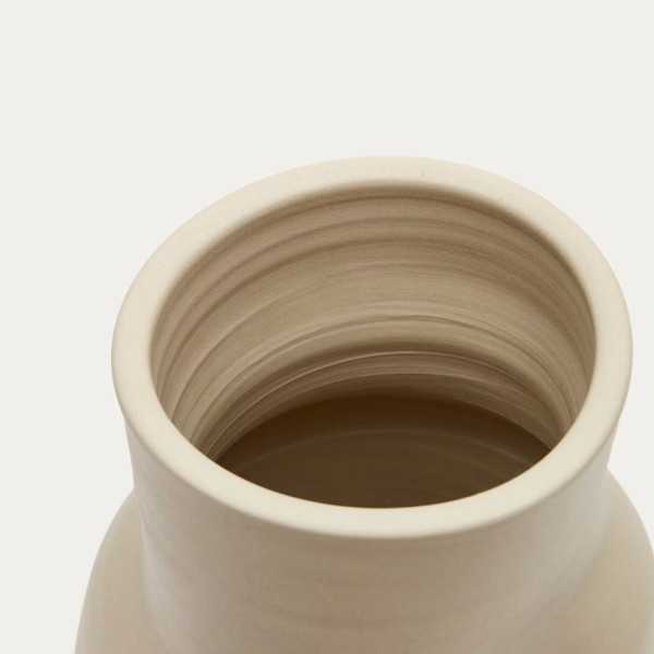 VASE MACAIRE  34CM CERAMIQUE BEIGE