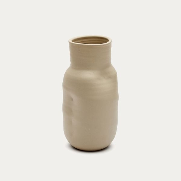 VASE MACAIRE34CM CERAMIQUE BEIGE