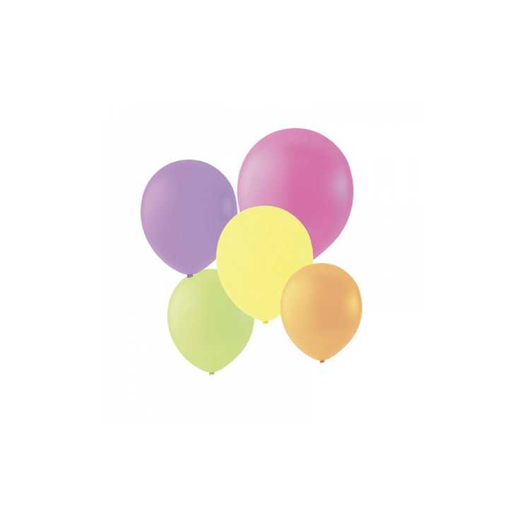 BALLONS 10 FLUO ASSORTIS X50