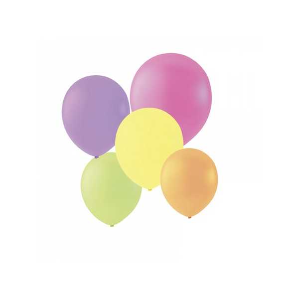 BALLONS 10 FLUO ASSORTIS X50