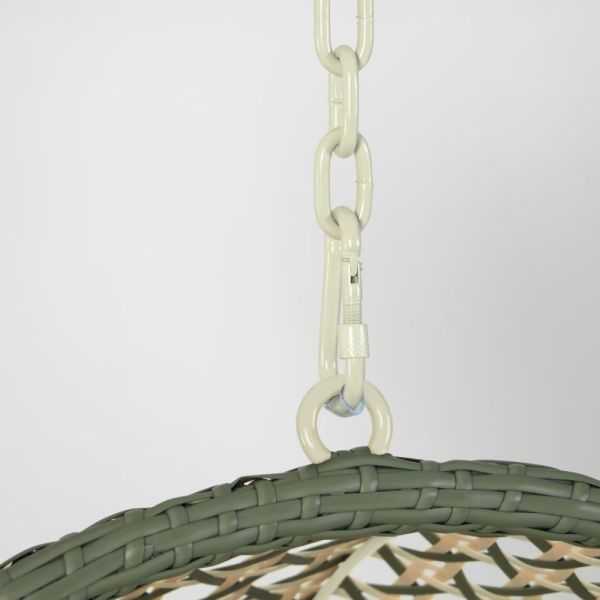 FAUTEUIL SUSPENDU CIRA GRIS CLAIR SUR PIED MULTICOLORE