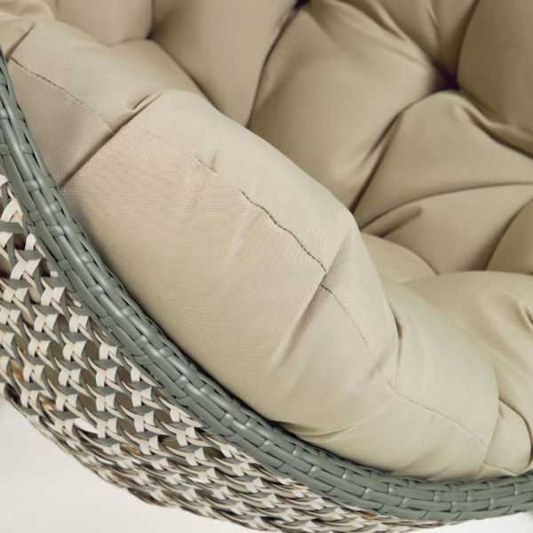 FAUTEUIL SUSPENDU CIRA GRIS CLAIR SUR PIED MULTICOLORE