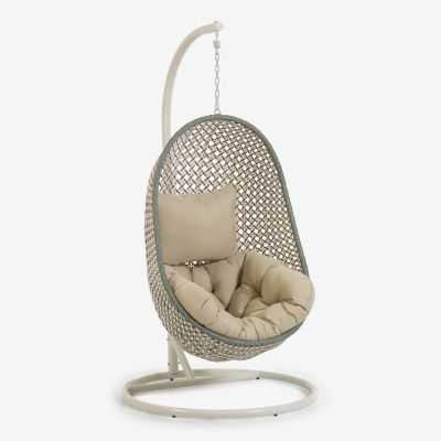 FAUTEUIL SUSPENDU CIRA GRIS CLAIR SUR PIED MULTICOLORE