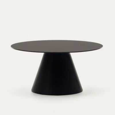 TABLE BASSE WILSHIRE EN VERRE TREMPE ET METAL AVEC FINITION PEINTURE