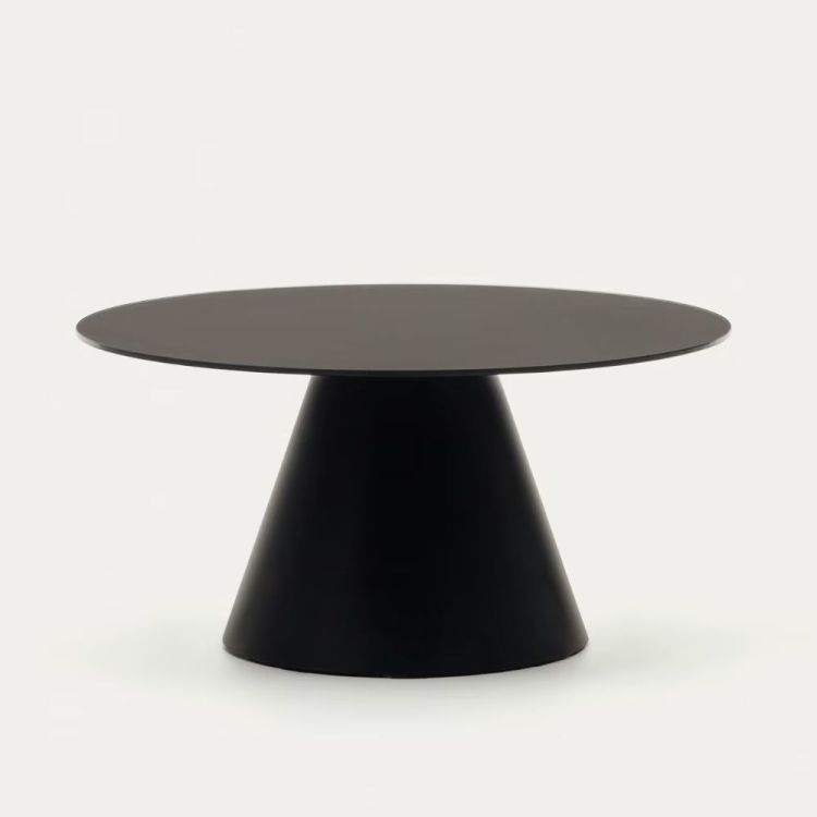 TABLE BASSE WILSHIRE EN VERRE TREMPE ET METAL AVEC FINITION PEINTURE
