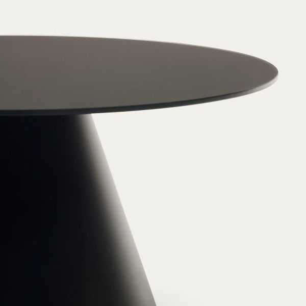 TABLE BASSE WILSHIRE EN VERRE TREMPE ET METAL AVEC FINITION PEINTURE