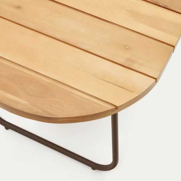 TABLE BASSE SALGUER BOIS ACACCIA ACIER MARRON 100 X 50 CM