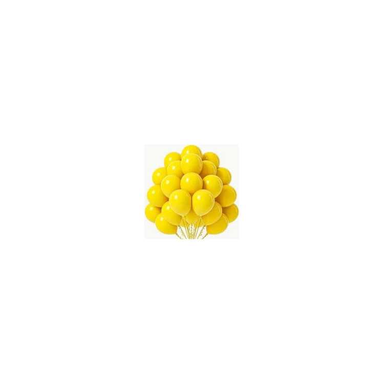 SACHET BALLONS 12 JAUNE X10