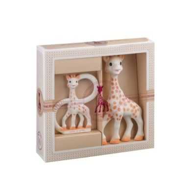 COFFRET DE NAISSANCE PRET A OFFRIR SOPHIE LA GIRAFE ET ANNEAU DE DENT