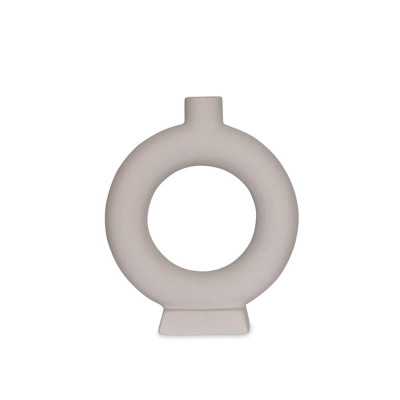 VASE ANNEAU GALET GRIS