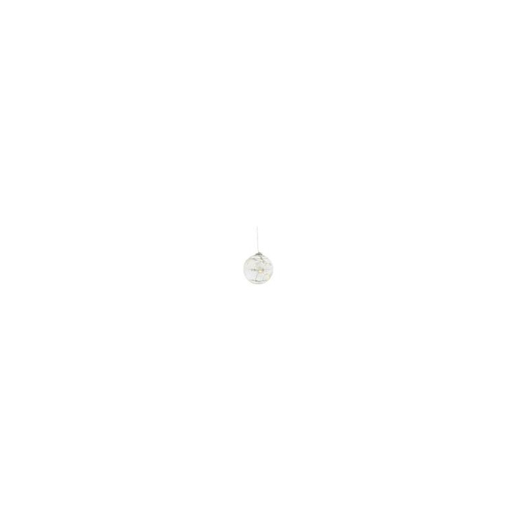 BOULE DE NOEL SWEET CHRISTMAS DIAM 8CM VERRE TRANSPARENT