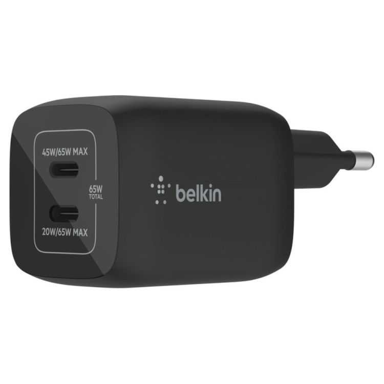 CHARGEUR SECTEUR DOUBLE USB-C PPS 65 W NOIR