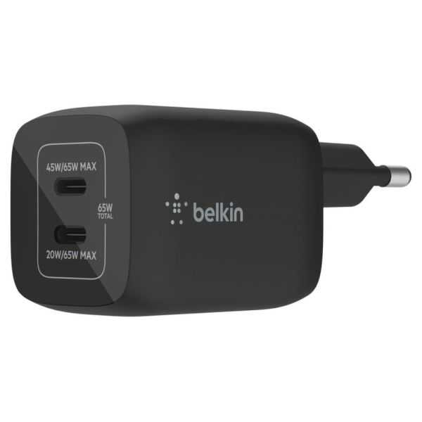 CHARGEUR SECTEUR DOUBLE USB-C PPS 65 W NOIR
