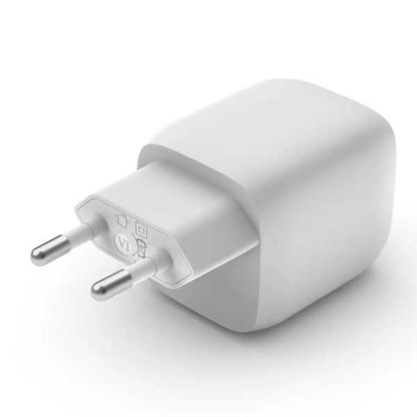 CHARGEUR SECTEUR DOUBLE USB-C GAN 45W BLANC