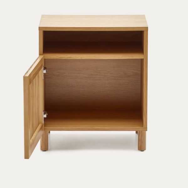 TABLE DE CHEVET BEYLA EN BOIS MASSIF DE FRENE ET PLACAGE DE CHENE 53
