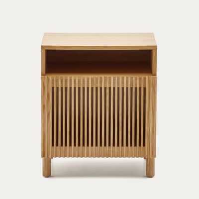 TABLE DE CHEVET BEYLA EN BOIS MASSIF DE FRENE ET PLACAGE DE CHENE 53