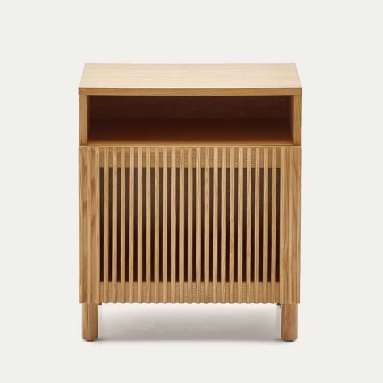TABLE DE CHEVET BEYLA EN BOIS MASSIF DE FRENE ET PLACAGE DE CHENE 53