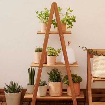 A ÉTAGÈRE DE JARDIN VICTORA EN BOIS MASSIF D'ACACIA 2