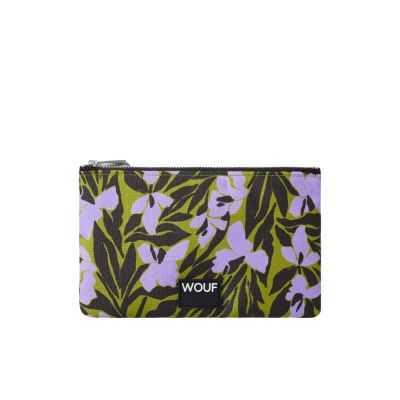 POCHETTE 23 CM ADRI MOTIF ET VERT OLIVE