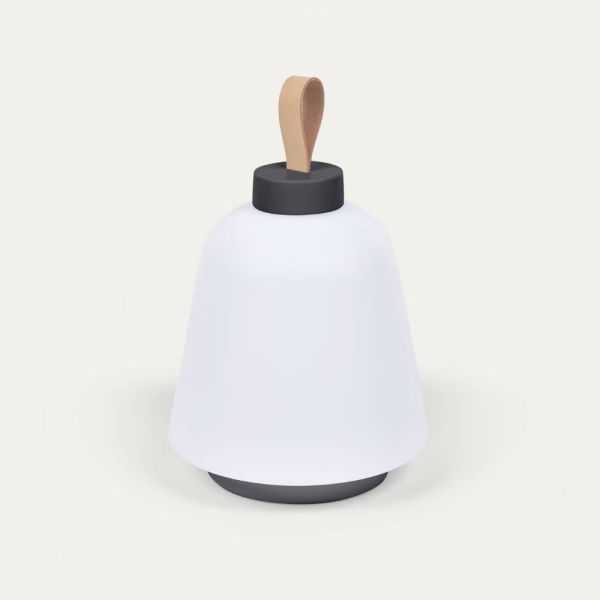 LÂMPADA DE MESA UDIYA POLIETILENO E METAL PRETO