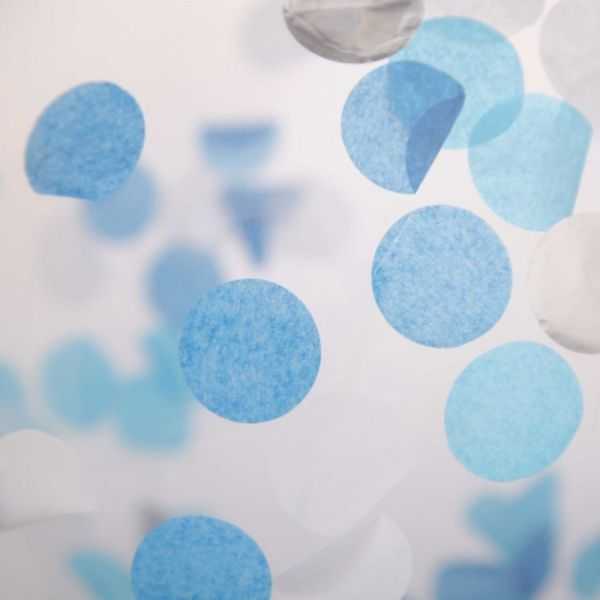 KIT BALLONS 61CM PS48 NOIR - GARÇON FILLE -AVECCONFETTIS BLEU