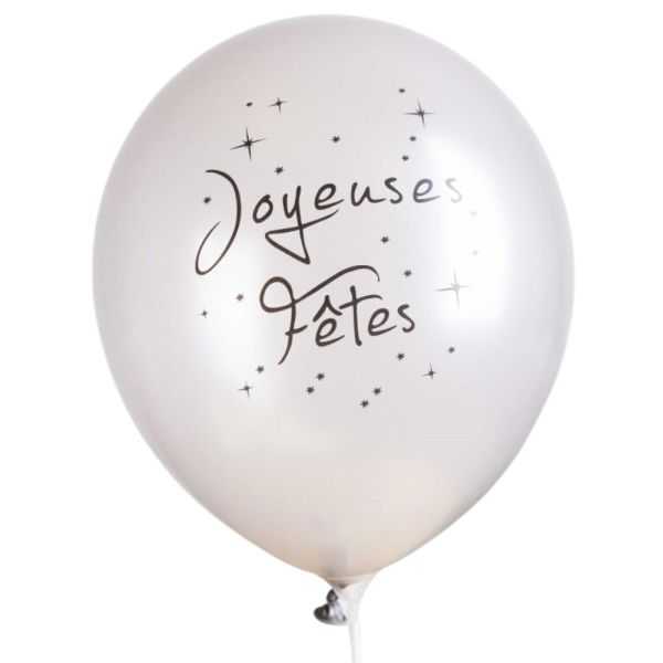 KIT BALLONS 31CM JOYEUSES FETES ASSORTIS COULEUR METAL (X100)