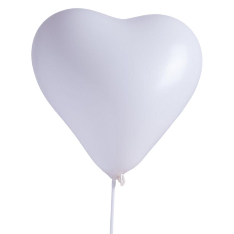 BALLONS COEUR BLANC PASTEL