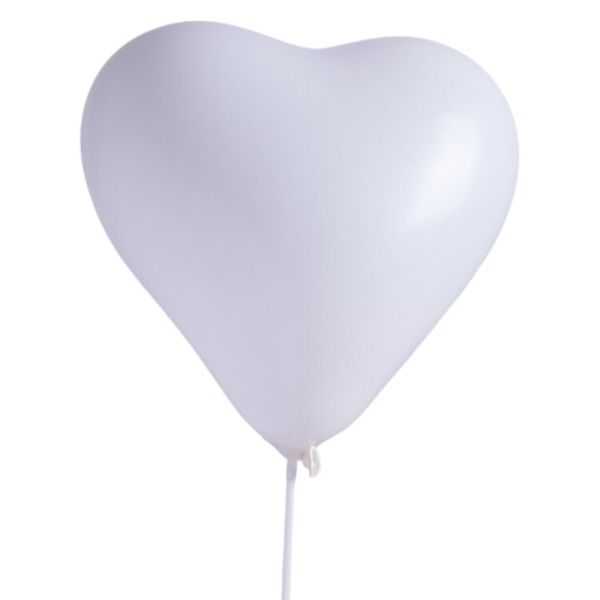 BALLONS COEUR BLANC PASTEL