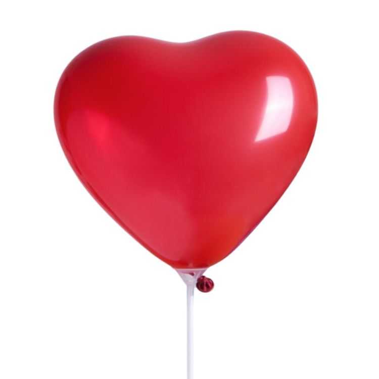 BALLONS COEUR ROUGE PASTEL