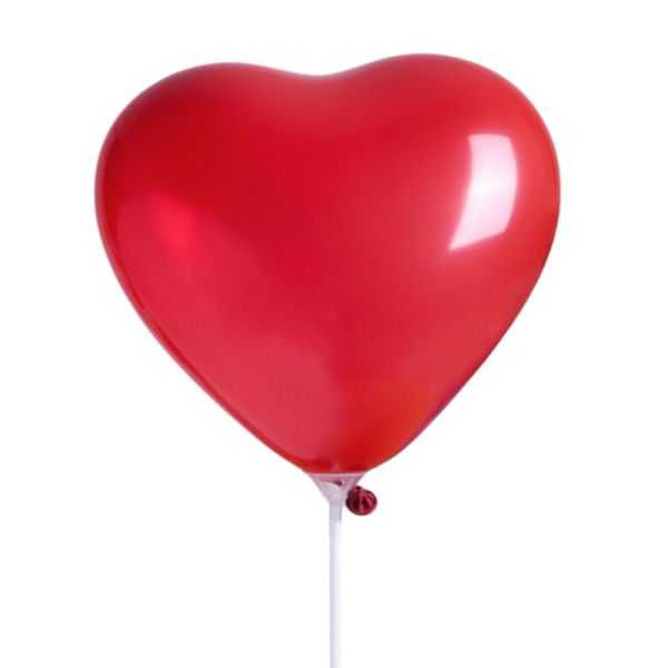 BALLONS COEUR ROUGE PASTEL