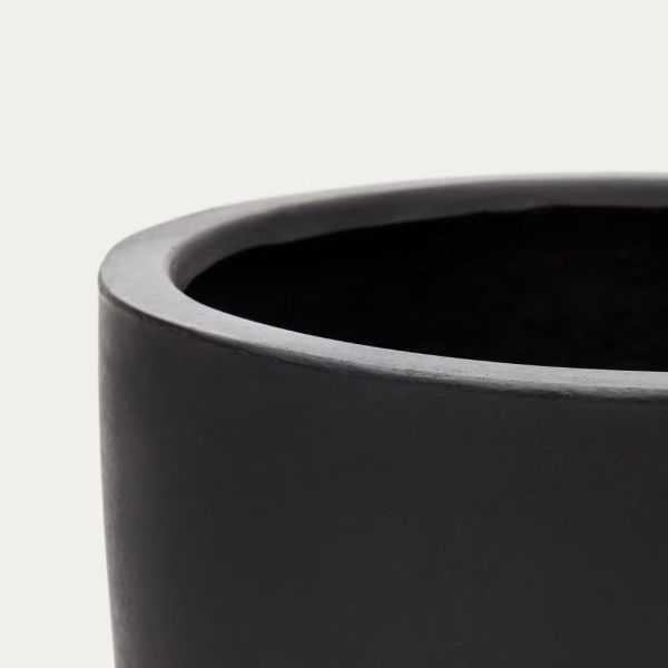 CACHE POT AIGUABLAVA DIAM 58CM CIMENT NOIR