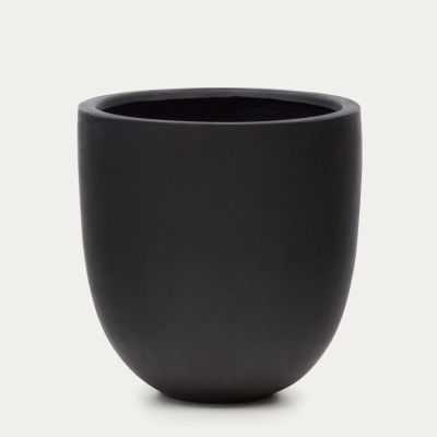 CACHE POT AIGUABLAVA DIAM 58CM CIMENT NOIR
