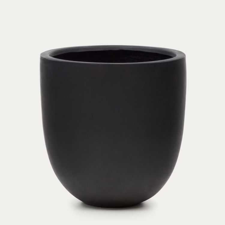 CACHE POT AIGUABLAVA DIAM 58CM CIMENT NOIR