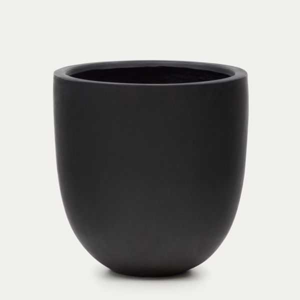 CACHE POT AIGUABLAVA DIAM 58CM CIMENT NOIR