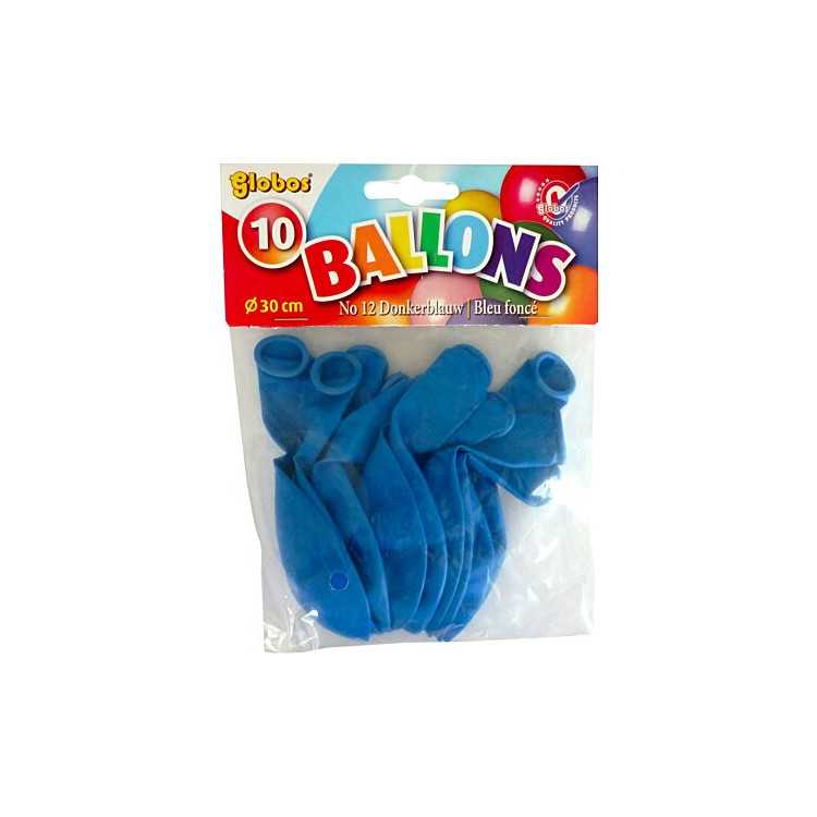 SACHET BALLONS 12 BLEU FONCE X10