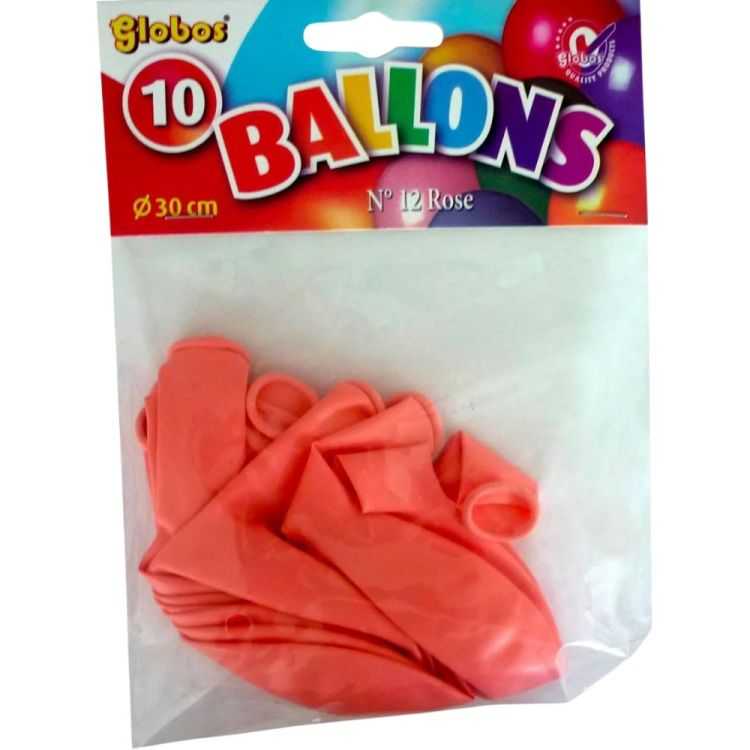 SACHET BALLONS 12 ROSE X10