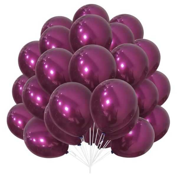 SACHET BALLONS 12 ORCHIDEE SOMBRE X25