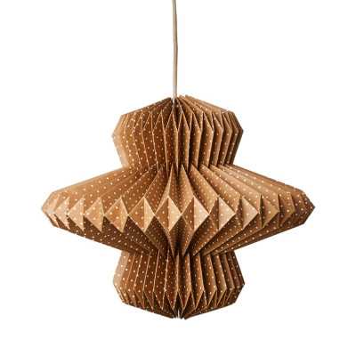 ABAT-JOUR UNI MARRON BLANC