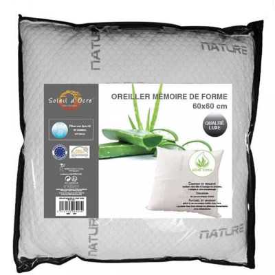 OREILLER 60X60 MEMOIRE DE FORME POCHE LUXE 2