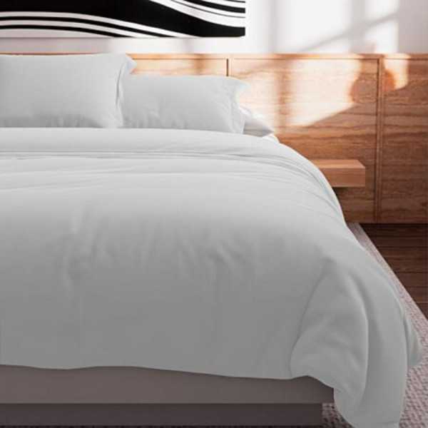 HOUSSE DE COUETTE EN COTON 57 FILS 240X220 CM UNI