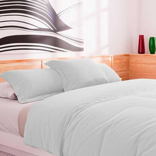 HOUSSE DE COUETTE EN COTON 57 FILS 240X220 CM UNI